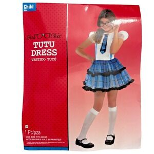 Geek Chic Tutu Dress Child Costume Halloween Fits Most School Girl Size 10